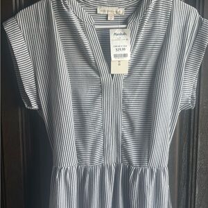 Striped Black and White Dress